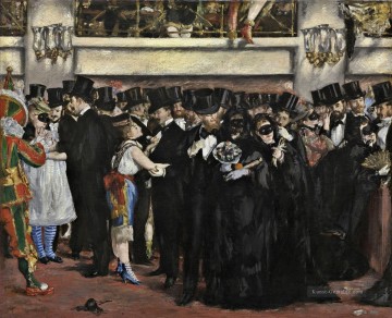  Manet Malerei - Maskenball an der Oper Realismus Impressionismus Edouard Manet